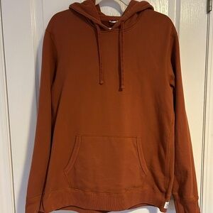 REIGNING CHAMP Burnt Orange Hoodie, Sz L